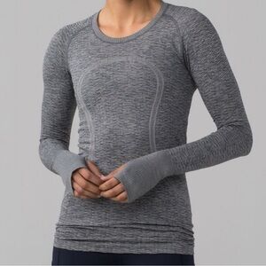 Lululemon Swiftly Tech Long Sleeve Crew - Black/White